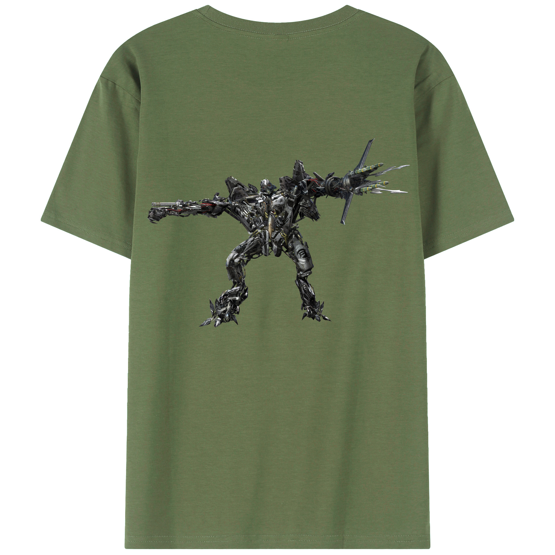 （画像用） Transformers トランスフォーマー 綿100％ メンズ半袖Tシャツ（バックプリント） 通気性